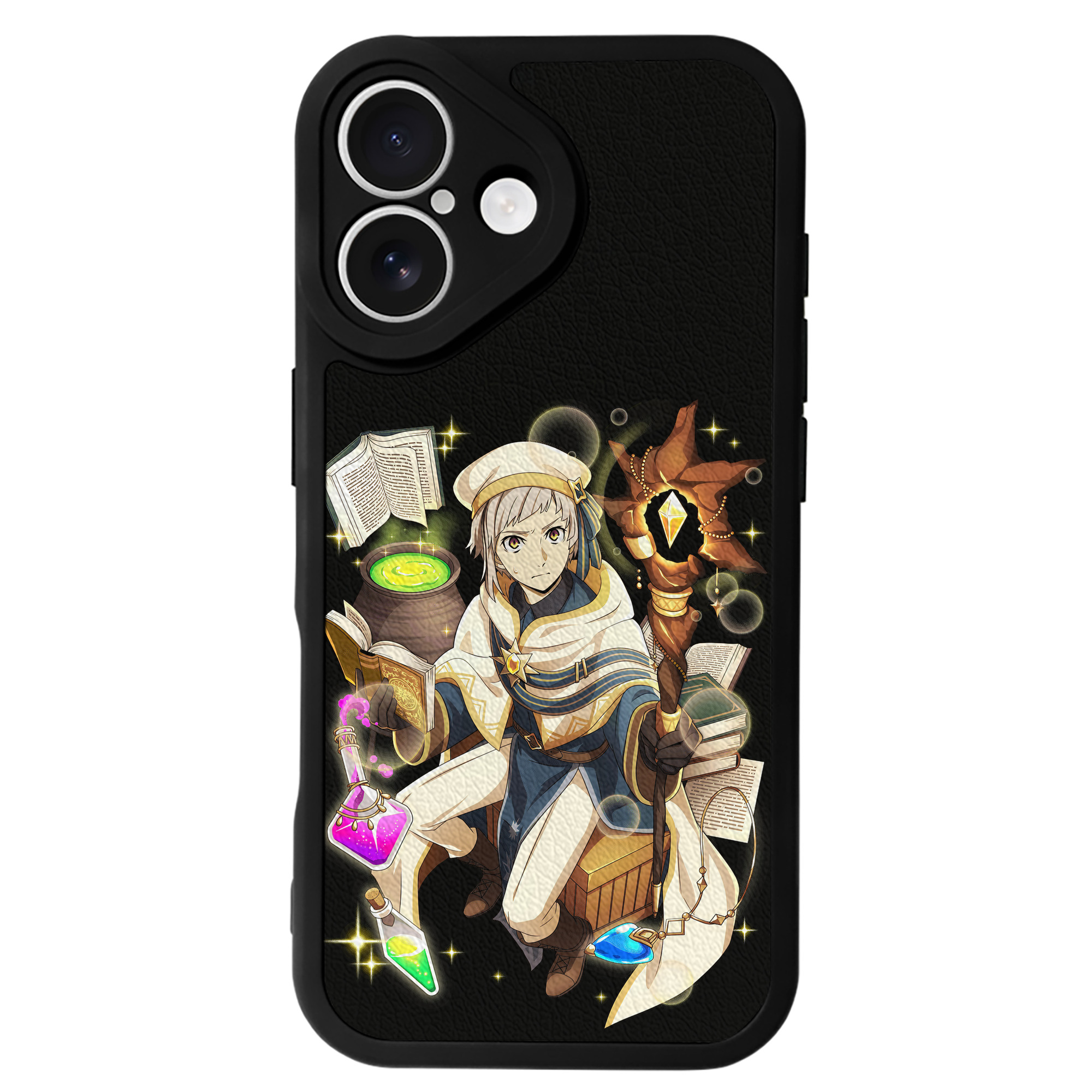 （画像用） 文豪ストレイドッグス Bungo Stray Dogs 【iPhone 16シリーズ対応】シリコンスマホケース（レザー調） 材質：シリコン